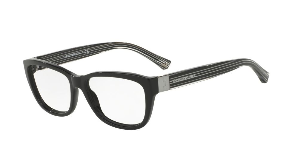 Armani EA3084F Eyeglass Frames 5017-54 - Black Frame
