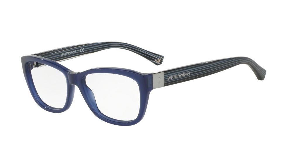 Armani EA3084F Eyeglass Frames 5518-54 - Opal Blue Frame