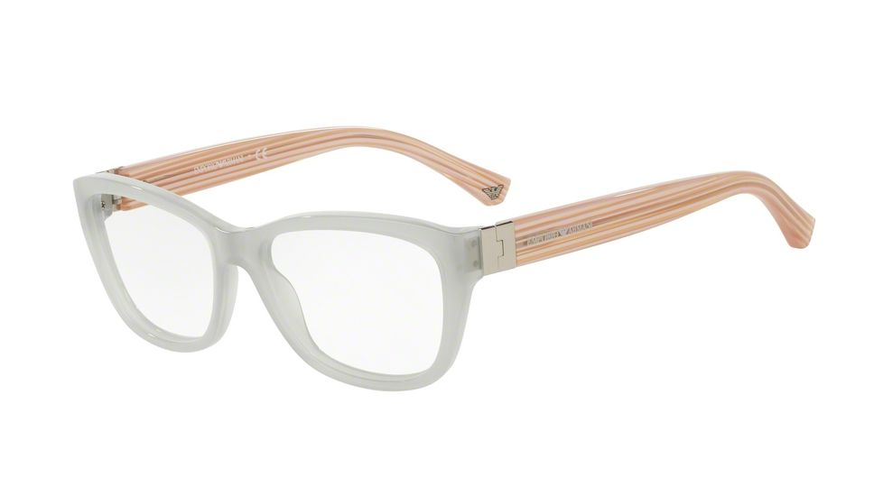 Armani EA3084F Eyeglass Frames 5519-54 - Opal Grey Green Frame