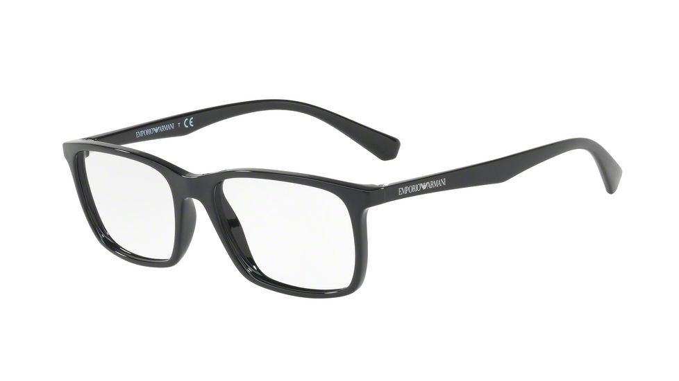 Armani EA3116 Eyeglass Frames 5017-53 - Black Frame