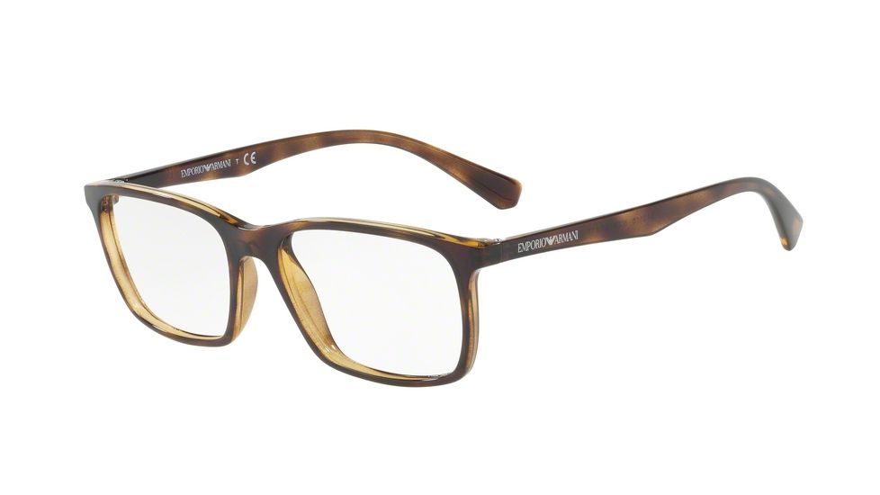 Armani EA3116 Eyeglass Frames 5026-53 - Dark Havana Frame