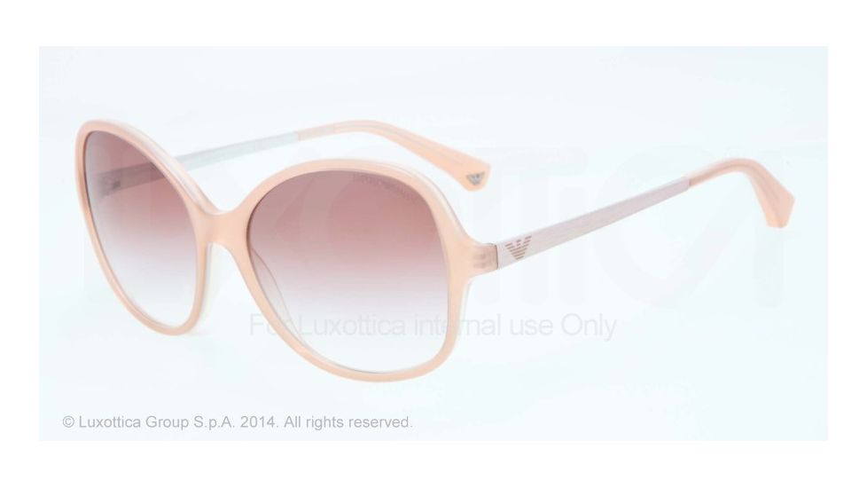Armani EA4024 Single Vision Prescription Sunglasses EA4024-52028D-56 - Lens Diameter 56 mm, Frame Color Pearl Peach