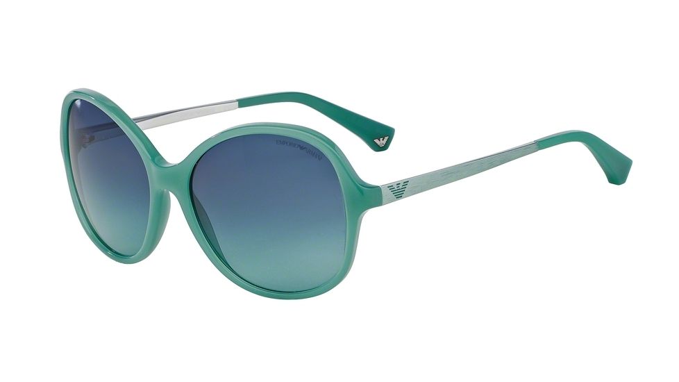 Armani EA4024 Single Vision Prescription Sunglasses EA4024-52134S-56 - Lens Diameter 56 mm, Frame Color Opal Water Green