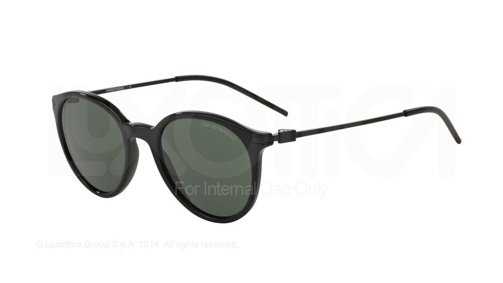 Armani EA4050 Sunglasses 501771-50 - Black Frame, Grey Green Lenses