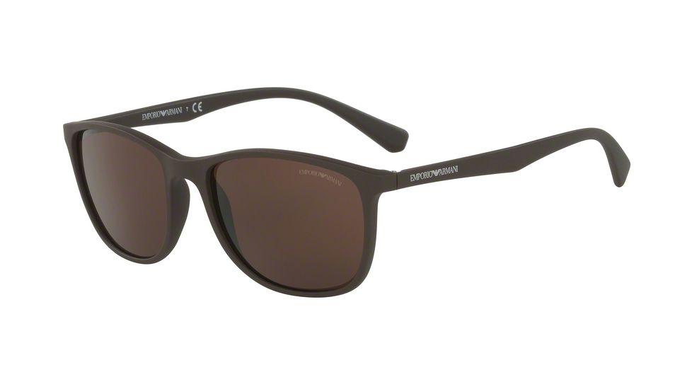 Armani EA4074 Bifocal Prescription Sunglasses EA4074-550373-56 - Lens Diameter 56 mm, Frame Color Matte Brown