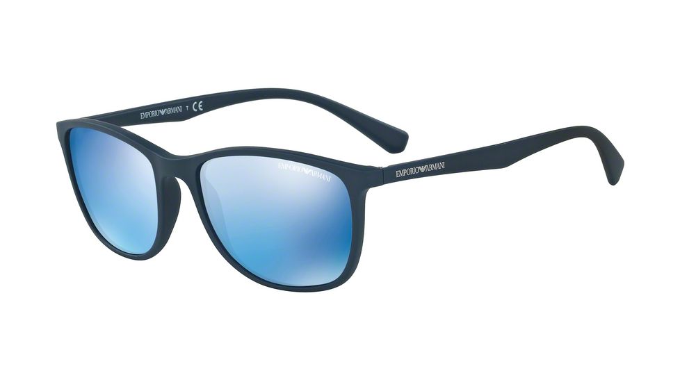 Armani EA4074 Bifocal Prescription Sunglasses EA4074-550455-56 - Lens Diameter 56 mm, Frame Color Matte Blue