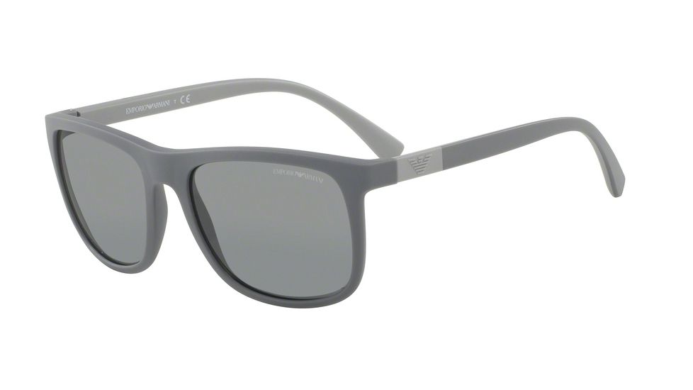 Armani EA4079 Single Vision Prescription Sunglasses EA4079-550287-57 - Lens Diameter 57 mm, Frame Color Matte Grey