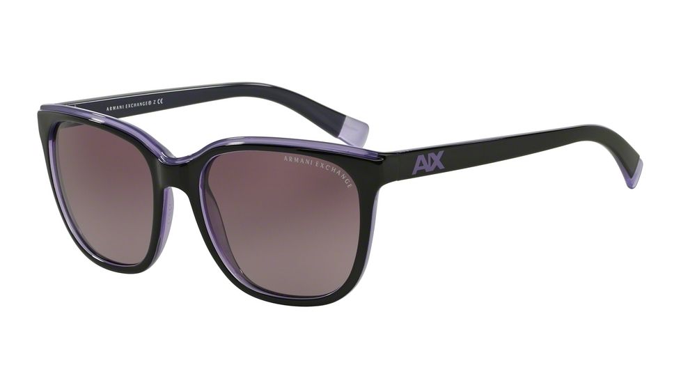 Armani Exchange AX4031 Sunglasses 81458H-55 - Black /violet Trans Frame, Purple Gradient Lenses