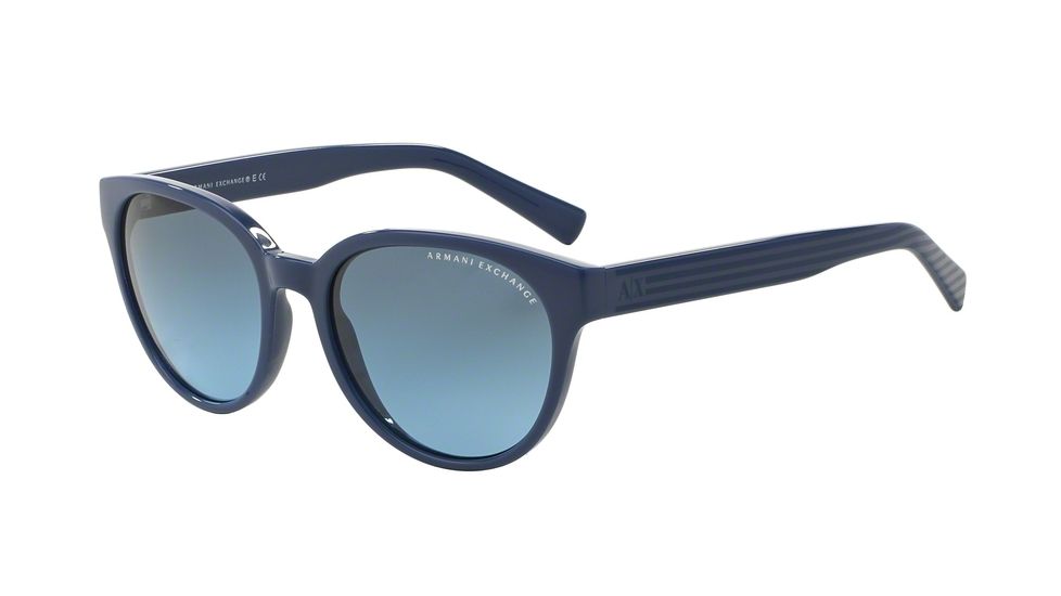 Armani Exchange AX4034 Sunglasses 815217-54 - Blue/blue Light Blue Stripe Frame, Grey Blue Grdient Lenses