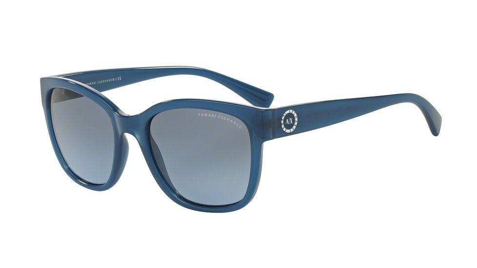 Armani Exchange AX4046S Bifocal Prescription Sunglasses AX4046S-81728F-54 - Lens Diameter 54 mm, Frame Color Blue Navy Milky