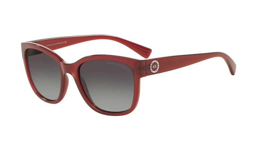 Armani Exchange AX4046S Bifocal Prescription Sunglasses AX4046S-81738G-54 - Lens Diameter 54 mm, Frame Color Ruby Red Milky