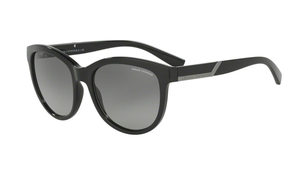 Armani Exchange AX4051S Single Vision Prescription Sunglasses AX4051S-815811-55 - Lens Diameter 55 mm, Frame Color Black