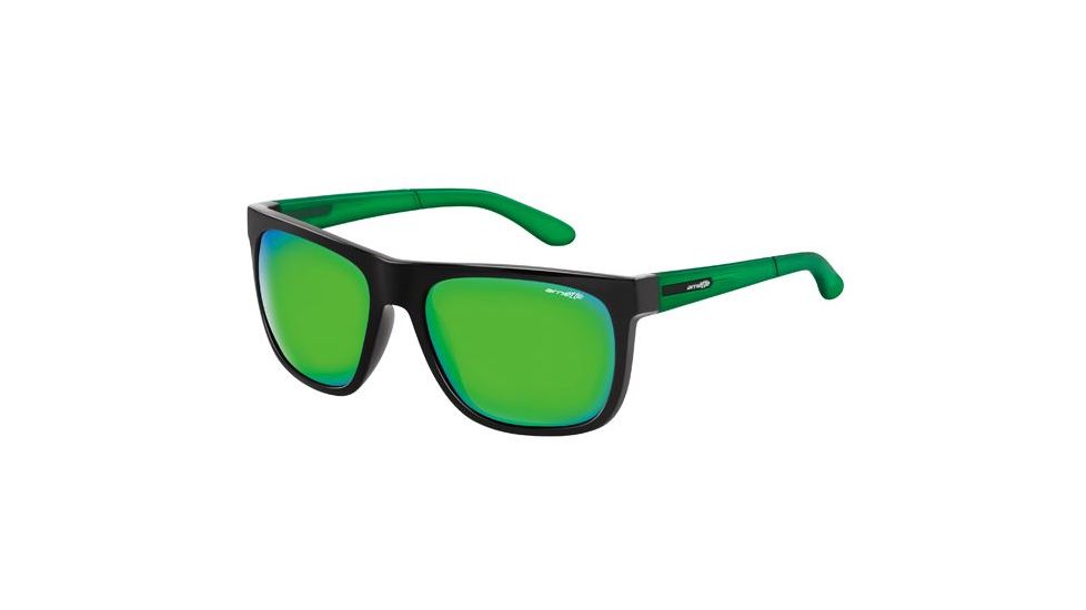 Arnette Firedrill Single Vision Prescription Sunglasses, Black/Lime Frame, Citrus Lens-AN4143-31SV