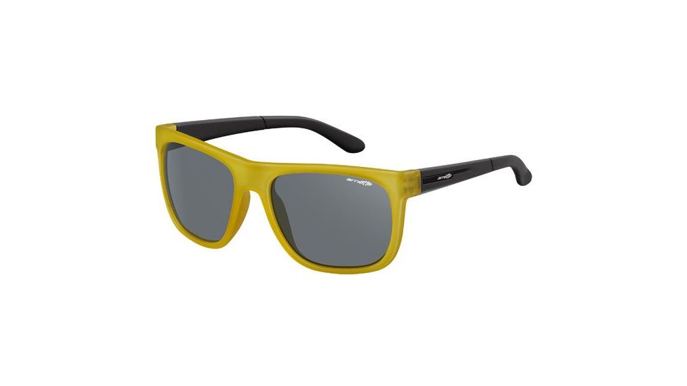 Arnette Firedrill Single Vision Prescription Sunglasses, Gummy Lemon Frame, Grey Lens-AN4143-29SV