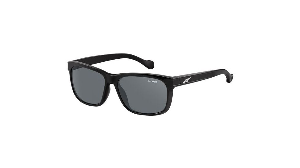 Arnette Slacker Bifocal Prescription Sunglasses, Gloss Black Frame, Grey Lens-AN4196-01BI