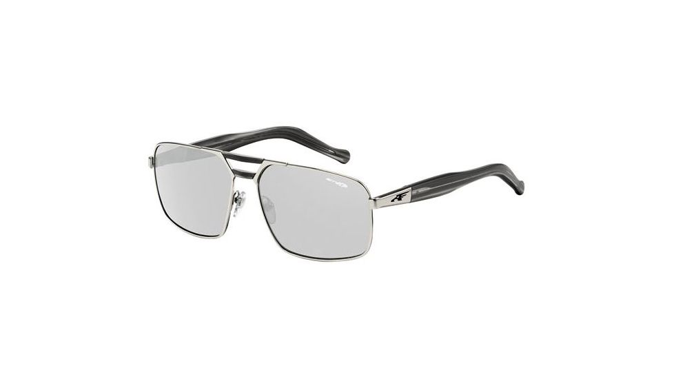 Arnette Smokey Single Vision Prescription Sunglasses, Gold/Striped Havana Frame, Grey/Green Lens-AN3068-03SV