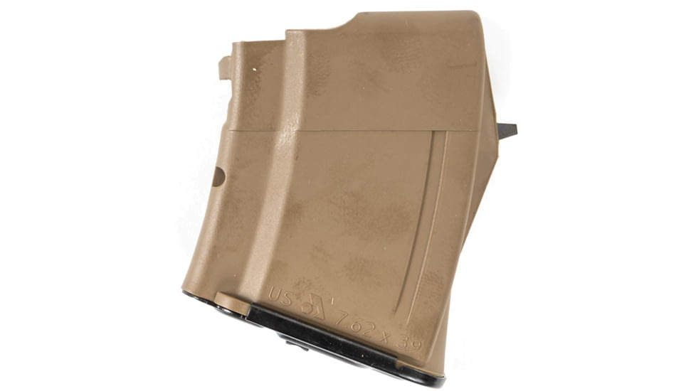 Arsenal Inc AR-47 7.62x39 Caliber 10-Round Magazine, Smooth Pattern w/ Metal Lug, Flat Dark Earth, 10 Round, M-47US10FDE-10RD
