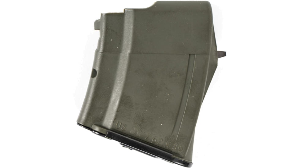 Arsenal Inc AR-47 7.62x39 Caliber 10-Round Magazine, Smooth Pattern w/ Metal Lug, OD green, 10 Round, M-47US10G-10RD