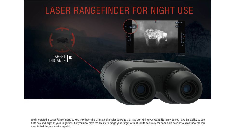 ATN Binox-4T 640-2.5-25x Thermal Binocular, Black / Grey, TIBNBX4643L