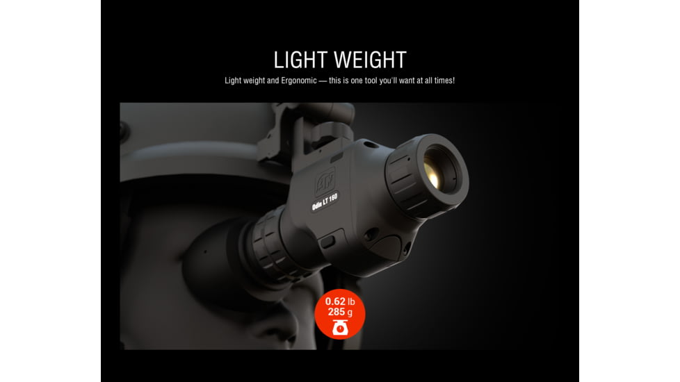 ATN ODIN LT 320 4-8x35mm Compact Thermal Monocular, Black, TIMNODN335X