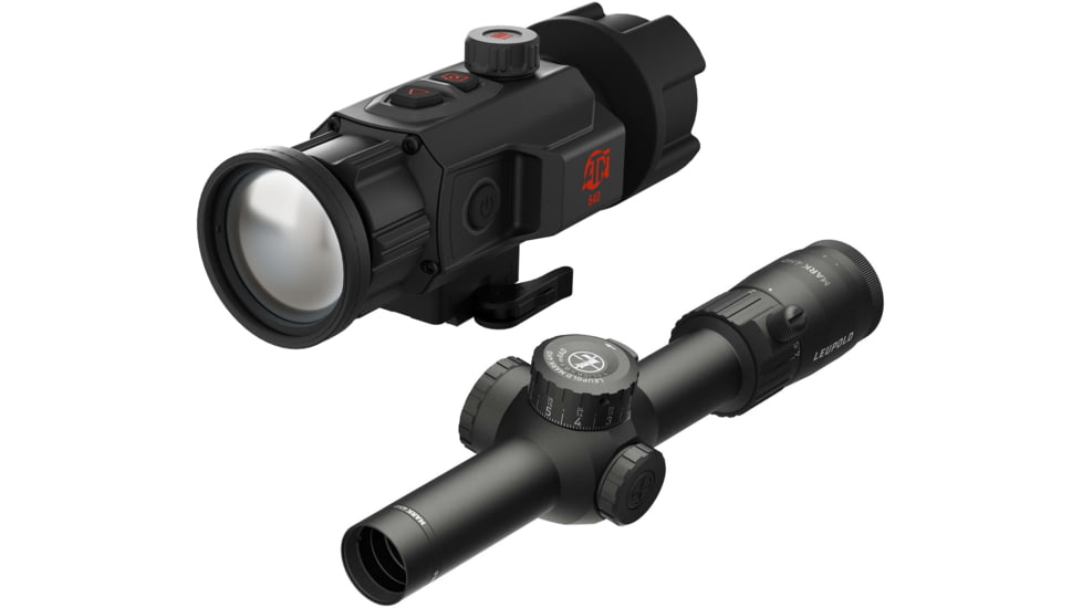ATN TICO 6 1x50mm Thermal Clip On and Leupold Mark 4HD 1-4.5x24 Rifle Scope TMR