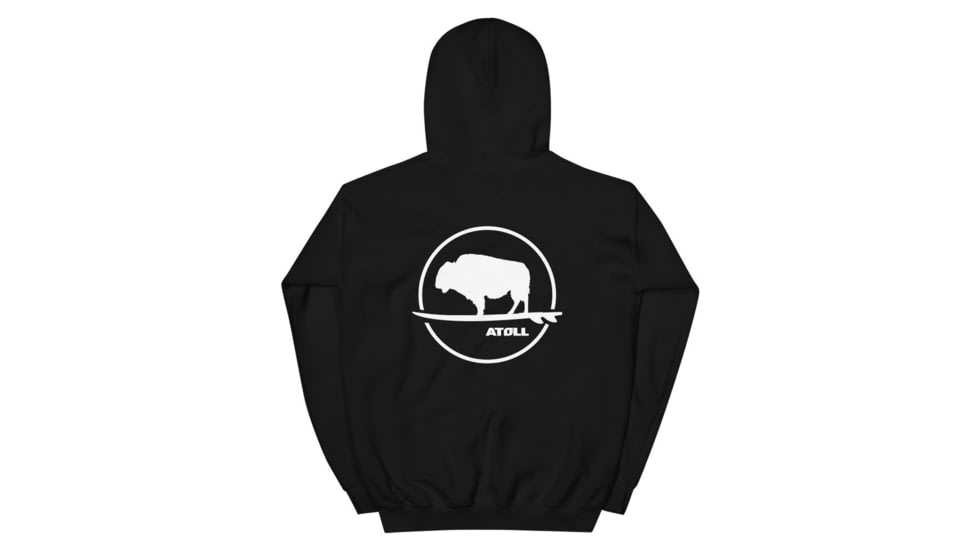 Atoll Board Co Atoll Boards Circular Logo Hooded Sweatshirt - Black, S - Black,S, 627ABF3136C09Black-S
