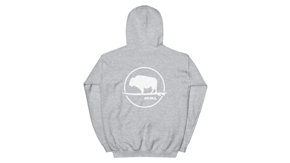 Atoll Board Co Atoll Boards Circular Logo Hooded Sweatshirt - Sport Grey, L - Sport Grey,L, 627ABF3136C09Sport-Grey-L