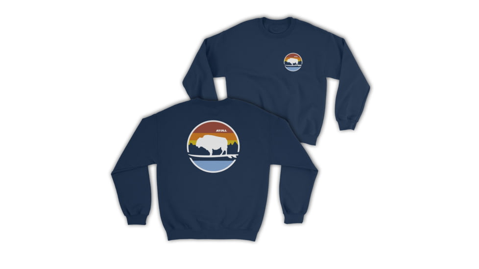 Atoll Board Co Atoll Boards Landscape Crew Neck Sweatshirt - Indigo Blue, XL - Indigo Blue,XL, SQ2767248