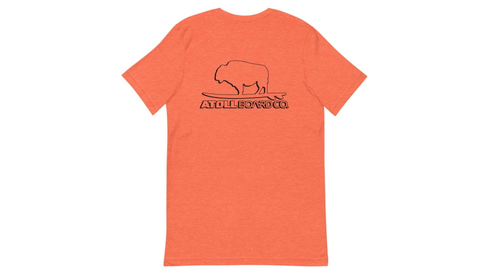Atoll Board Co Atoll Minimalist Outline Logo Paddle Board Tee - Heather Orange, S - Heather Orange,S, 6279D097450B5Heather-Orange-S