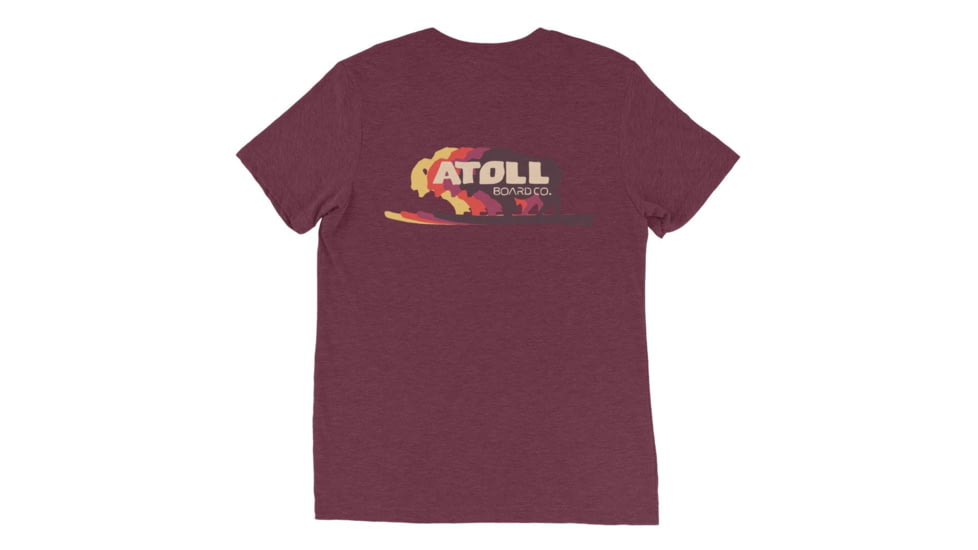 Atoll Board Co Atoll Triblend Tee with Color Shift Logo - Maroon Triblend, XL - Maroon Triblend,XL, 628E57AA6F033Maroon-Triblend-XL