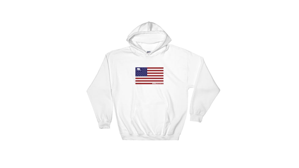 Atoll Board Co Atoll US Flag Unisex Pullover Hoodie - Athletic Grey, L - Athletic Grey,L, SQ9001658