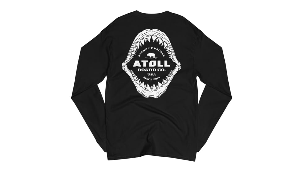 Atoll Board Co Mens Champion Long Sleeve Shirt with Atoll Shark Graphic - XL - XL, 648747B84F2C3XL