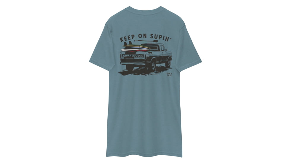 Atoll Board Co Mens Heavyweight Tee with Atoll Paddle Board Truck - Agave, 2XL - Agave,2XL, 64594D6C9C8F2Agave-2XL