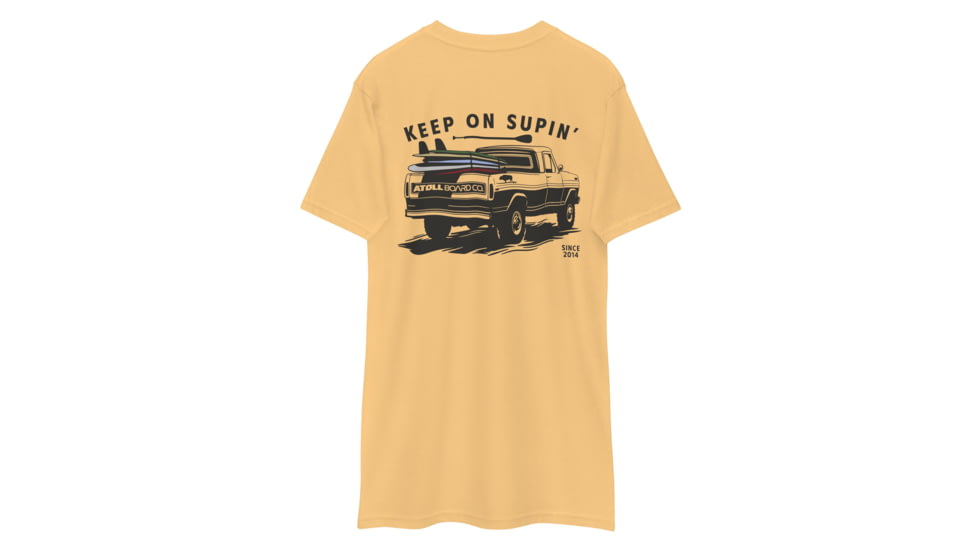 Atoll Board Co Mens Heavyweight Tee with Atoll Paddle Board Truck - Vintage Gold, 3XL - Vintage Gold,3XL, 64594D6C9C8F2Vintage-Gold-3XL