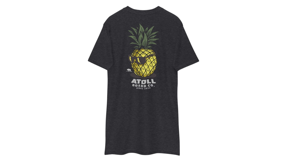 Atoll Board Co Mens Heavyweight Tee with Atoll Pineapple Head Graphic - Charcoal Heather, 4XL - Charcoal Heather,4XL, 6494C46A3D775Charcoal-Heather-4XL