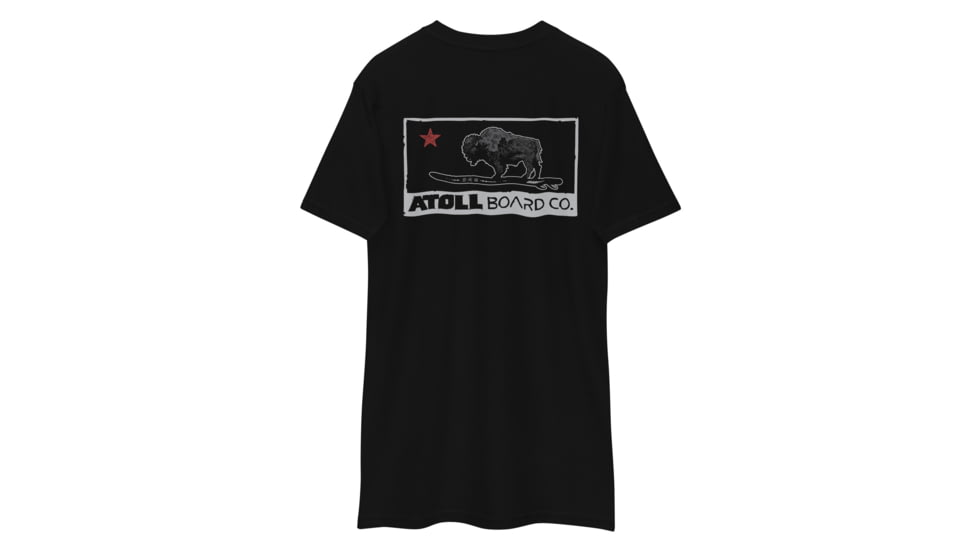 Atoll Board Co Mens Heavyweight Tee with Atoll Republic Design - Black, M - Black,M, 628FFB0CE49E7Black-M