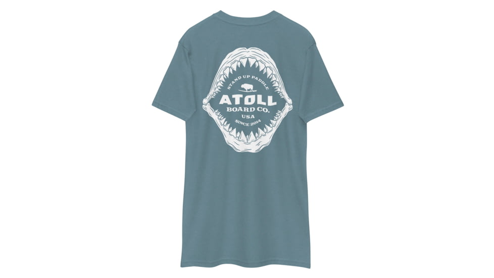 Atoll Board Co Mens Heavyweight Tee With Atoll Shark Fossil Graphic - Agave, XL - Agave,XL, 6487450E4BE07Agave-XL