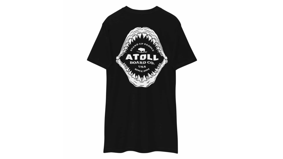 Atoll Board Co Mens Heavyweight Tee With Atoll Shark Fossil Graphic - Black, XL - Black,XL, 6487450E4BE07Black-XL