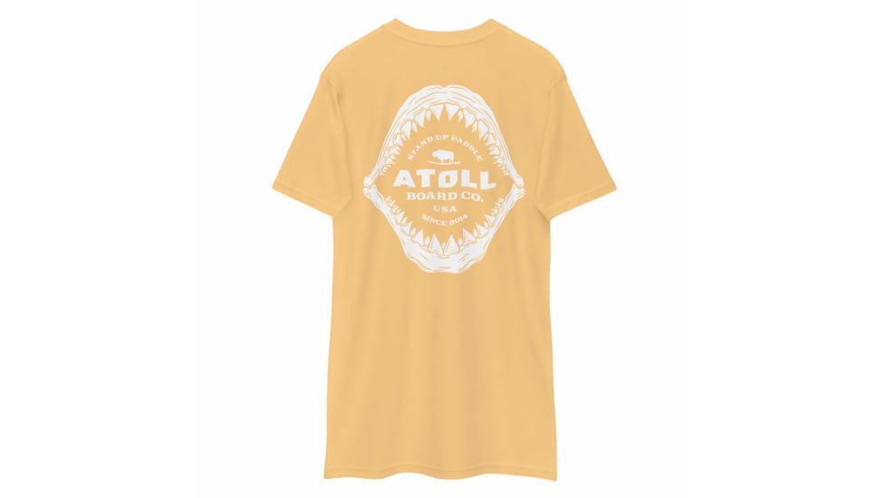 Atoll Board Co Mens Heavyweight Tee With Atoll Shark Fossil Graphic - Vintage Gold, 3XL - Vintage Gold,3XL, 6487450E4BE07Vintage-Gold-3XL