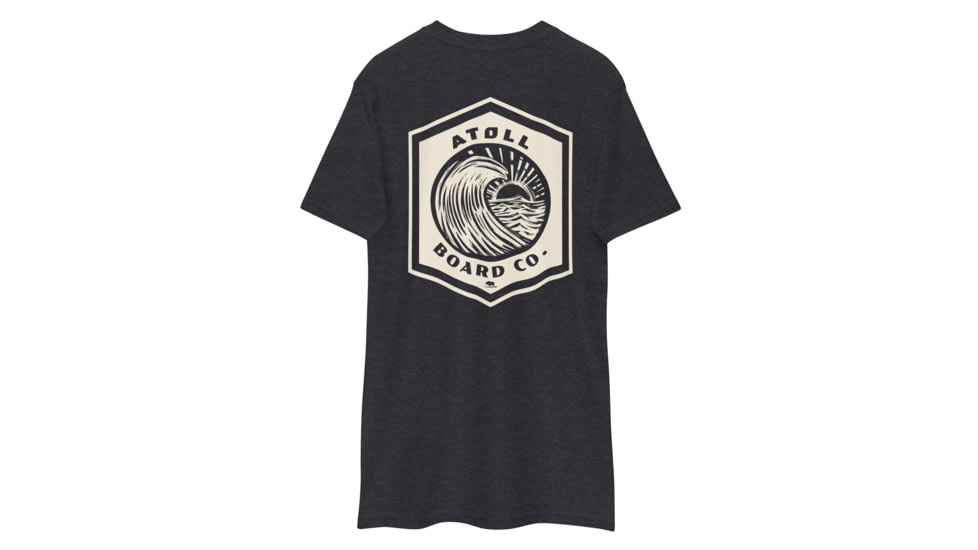 Atoll Board Co Mens premium heavyweight tee - Charcoal Heather, 3XL - Charcoal Heather,3XL, 64639388C80CCCharcoal-Heather-3XL