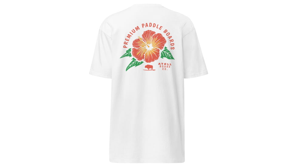 Atoll Board Co Mens Premium Heavyweight Tee with Atoll Island Flower Graphic - Black, 3XL - Black,3XL, 6441768BAB340Black-3XL