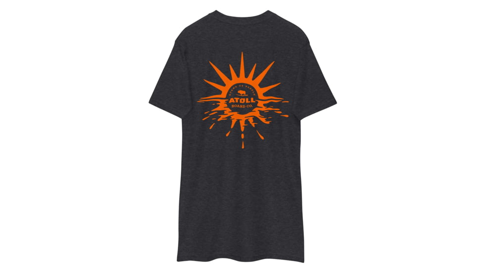 Atoll Board Co Mens Tee with Atoll Horizon Sunset Graphic - Charcoal Heather, 4XL - Charcoal Heather,4XL, 64518F91B8F52Charcoal-Heather-4XL