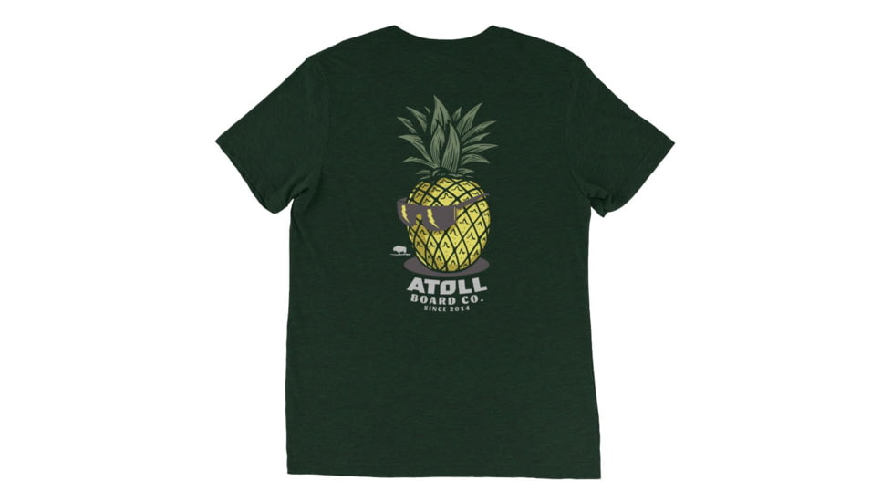 Atoll Board Co Tri Blend Tee with Atoll Pineapple Head Graphic - Emerald Triblend, XL - Emerald Triblend,XL, 6494C60F31920Emerald-Triblend-XL