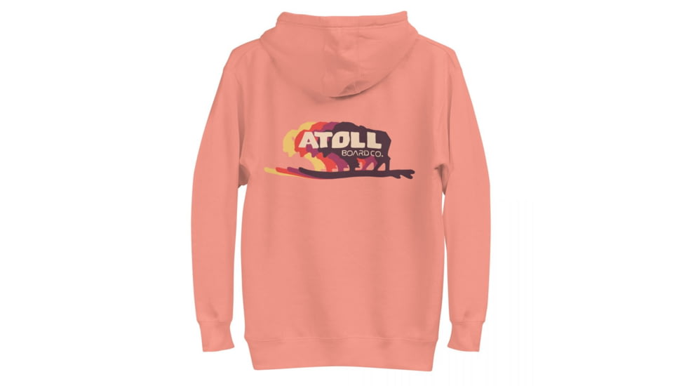 Atoll Board Co Unisex Hoodie with Atoll Bison Color Shift Graphic - Dusty Rose, XL - Dusty Rose,XL, 636AA26686F48Dusty-Rose-XL