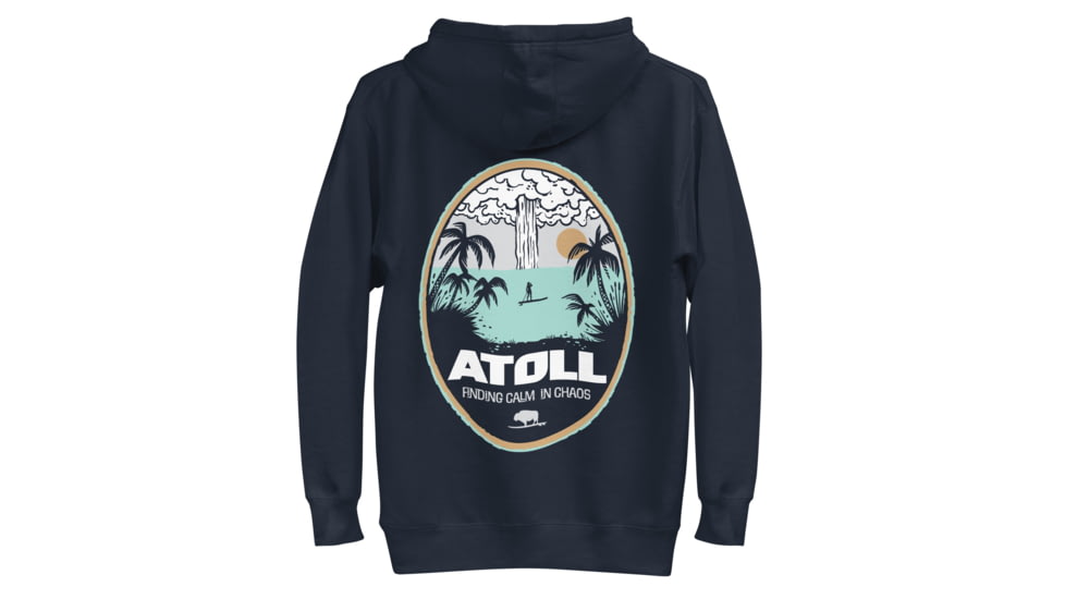 Atoll Board Co Unisex Hoodie with Atoll Calm in Chaos Graphic - Navy Blazer, S - Navy Blazer,S, 637BCC0FBCEE5Navy-Blazer-S