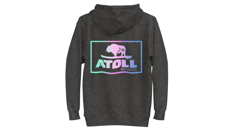 Atoll Board Co Unisex Hoodie with Atoll Color Blend Graphic - Charcoal Heather, 3XL - Charcoal Heather,3XL, 637BCD4B3AA75Charcoal-Heather-3XL
