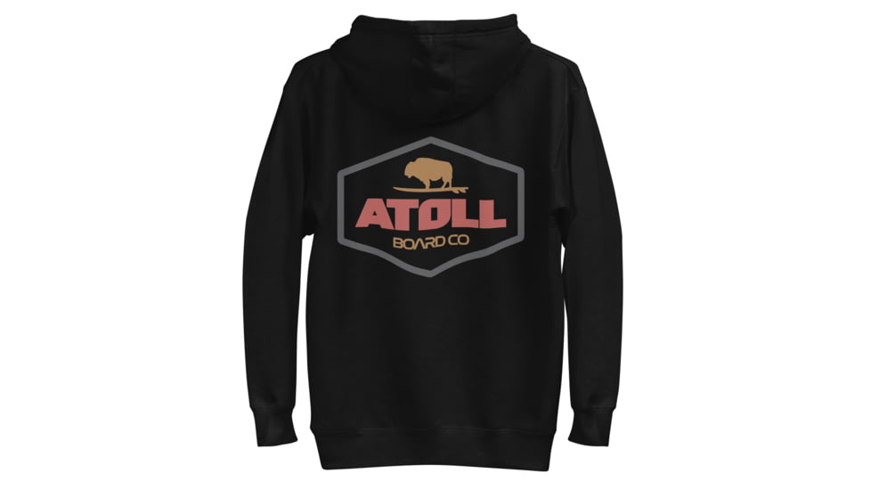 Atoll Board Co Unisex Hoodie with Atoll Dimond Graphic - Black, L - Black,L, 637BCFDBC6553Black-L