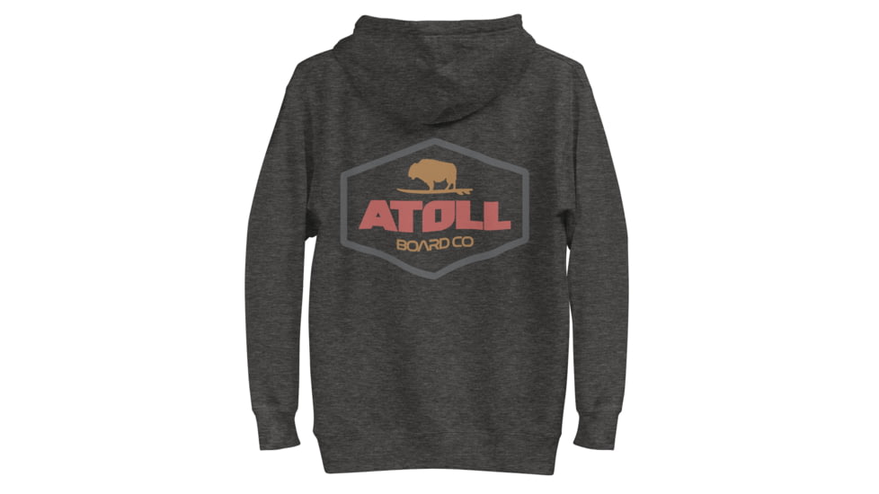 Atoll Board Co Unisex Hoodie with Atoll Dimond Graphic - Charcoal Heather, 3XL - Charcoal Heather,3XL, 637BCFDBC6553Charcoal-Heather-3XL