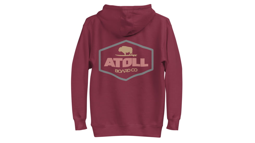 Atoll Board Co Unisex Hoodie with Atoll Dimond Graphic - Maroon, 3XL - Maroon,3XL, 637BCFDBC6553Maroon-3XL