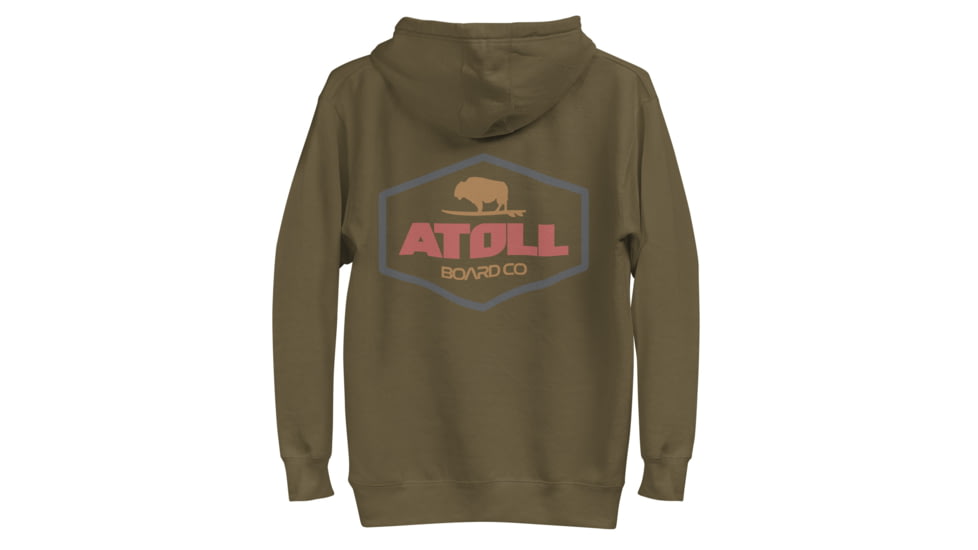 Atoll Board Co Unisex Hoodie with Atoll Dimond Graphic - Military Green, S - Military Green,S, 637BCFDBC6553Military-Green-S